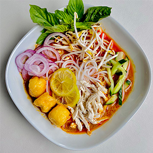 laksa-house.ch | Gluten free Laksa Chicken and tofu